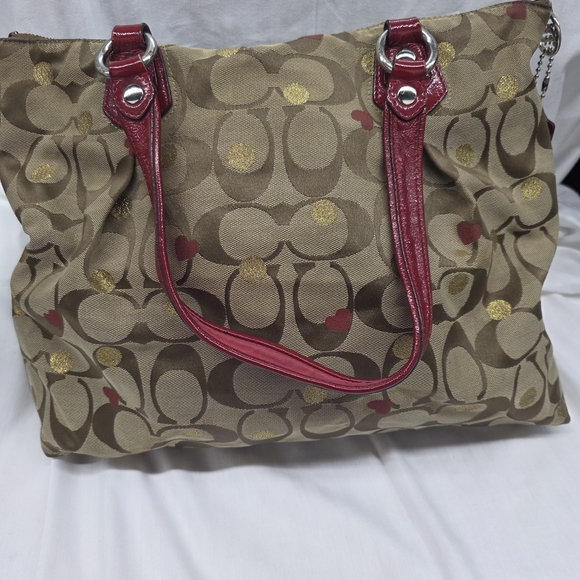 Stylish Tan and Red Women's Bag - Picture 4 of 12